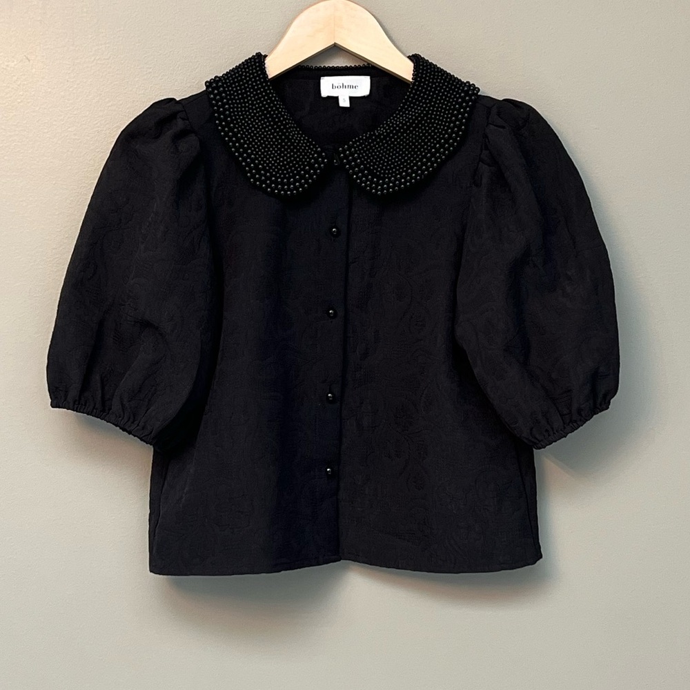 Bohme Victoria Pearl Collar Top